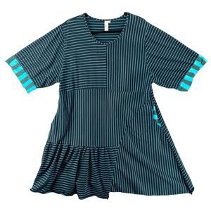 Flutter Made with Love Loose Fit Lagenlook Jersey Cotton Knit Tunic Womens 2X